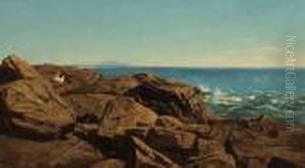 Rocky Coast, Mount Desert Oil Painting by Andrew W. Warren