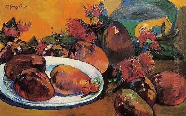 Still Life With Mangoes Oil Painting by Paul Gauguin