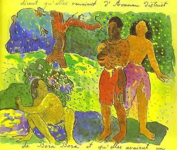 The Messengers Of Oro Oil Painting by Paul Gauguin