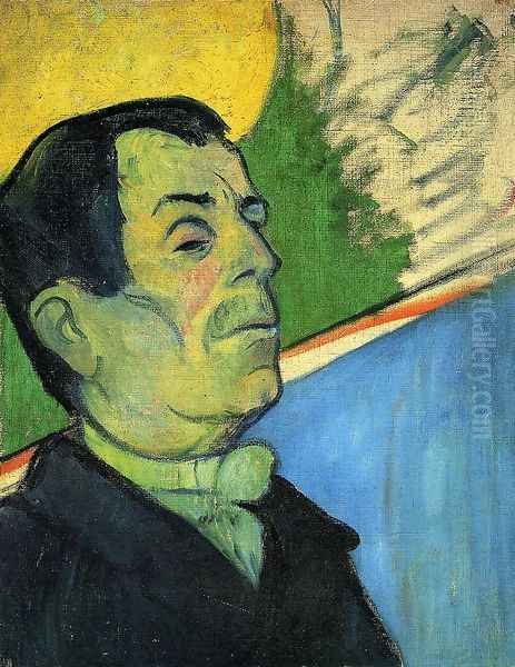 Portrait Of A Man Wearing A Lavalliere Oil Painting by Paul Gauguin