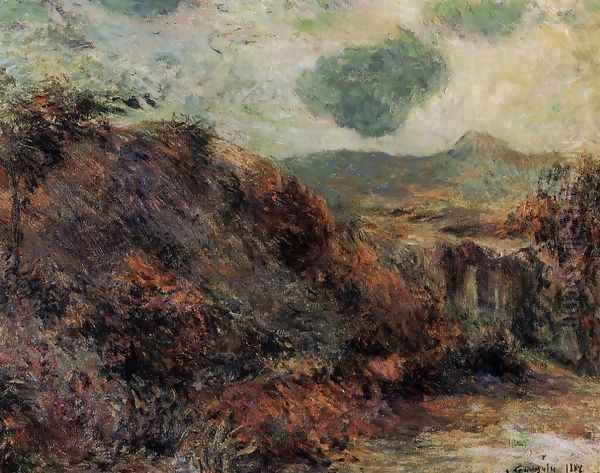 Mountain Landscape Oil Painting by Paul Gauguin