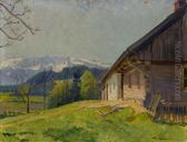 Widok Na Masyw Riesengebirge Z Kiesewald Oil Painting by Artur Wasner