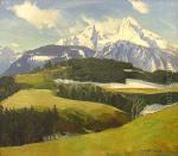 Pejzaz Alpejski Oil Painting by Artur Wasner