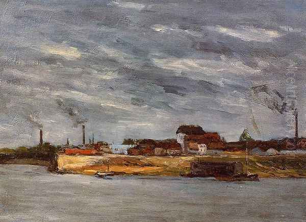 Port De Javel2 Oil Painting by Paul Gauguin