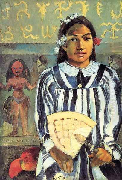 Marahi Metua No Tehamana Aka Tehamana Has Many Ancestors Oil Painting by Paul Gauguin