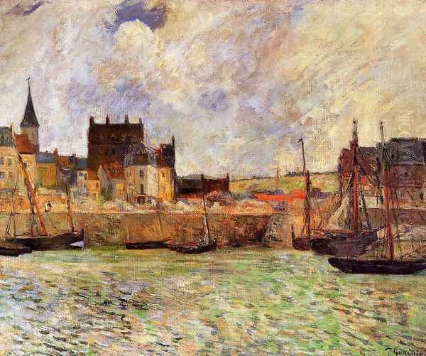 The Port Dieppe Oil Painting by Paul Gauguin