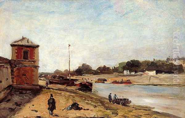 The Seine Opposite The Quai De Passy Oil Painting by Paul Gauguin