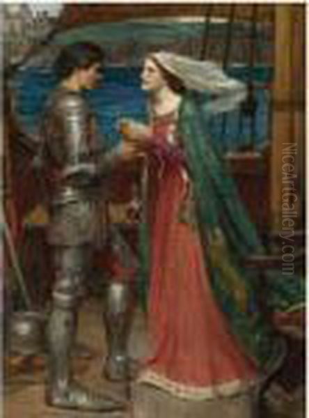 Tristram And Isolde Oil Painting by John William Waterhouse