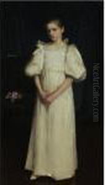 Portrait Of Phyllis, Younger Daughter Of Ernest A. Waterlow Esq., Ara Oil Painting by John William Waterhouse