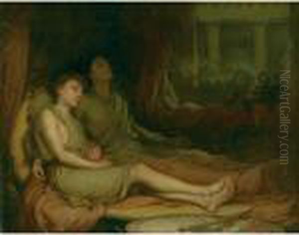 Sleep And His Half-brother Death Oil Painting by John William Waterhouse