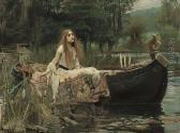 The Lady Of Shalott Oil Painting by John William Waterhouse