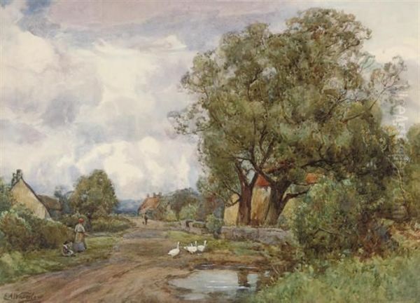 Summertime In Northumberland Oil Painting by Ernest Albert Waterlow