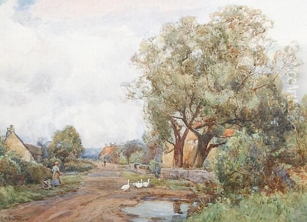 Summertime In Northumberland Oil Painting by Ernest Albert Waterlow