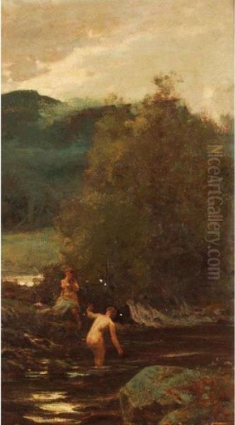 The Bathers Oil Painting by Ernest Albert Waterlow