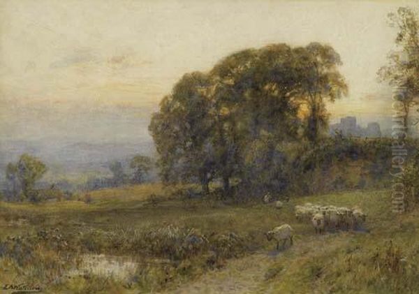 Changing Pastures At Evening. by Ernest Albert Waterlow