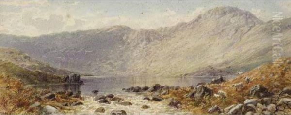 Easedale Tarn Oil Painting by Ernest Albert Waterlow