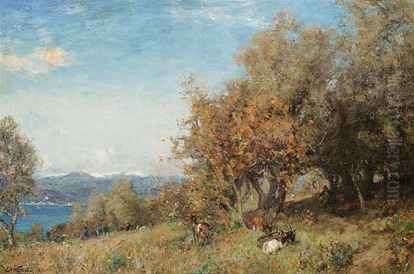 Early Spring, Riviera Oil Painting by Ernest Albert Waterlow