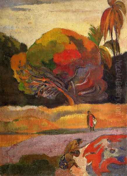 Women At The Riverside by Paul Gauguin