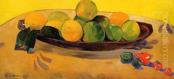 Still Life With Tahitian Oranges Oil Painting by Paul Gauguin