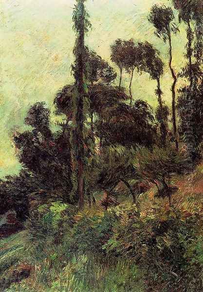 Hillside Oil Painting by Paul Gauguin