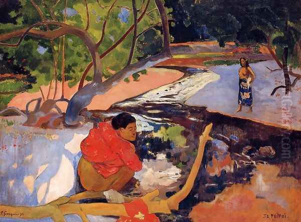 Tahitians At Rest (unfinished) Oil Painting by Paul Gauguin