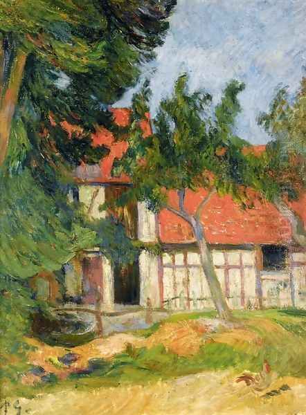 Stable Near Dieppe Oil Painting by Paul Gauguin