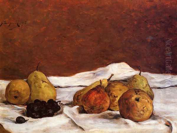 Pears And Grapes Oil Painting by Paul Gauguin