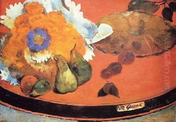 Still Life Fete Gloanec Oil Painting by Paul Gauguin