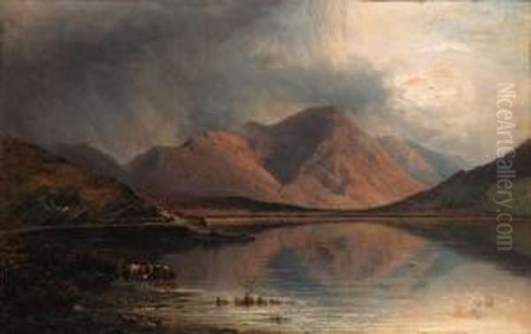 Kylemore Lake, Connemara Oil Painting by Bartholomew Colles Watkins