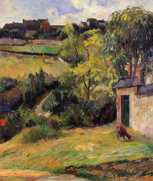 Rouen Suburb Oil Painting by Paul Gauguin