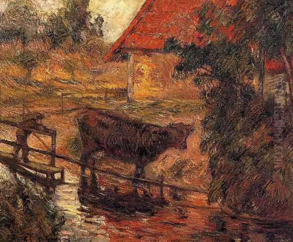 Watering Place Oil Painting by Paul Gauguin