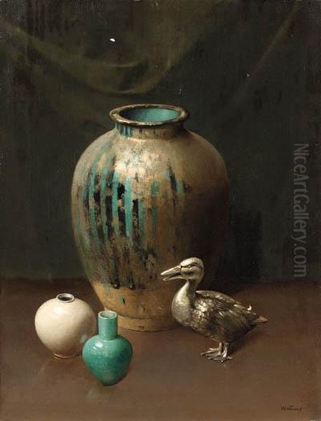 Golden Goose Oil Painting by Harry Wilson Watrous