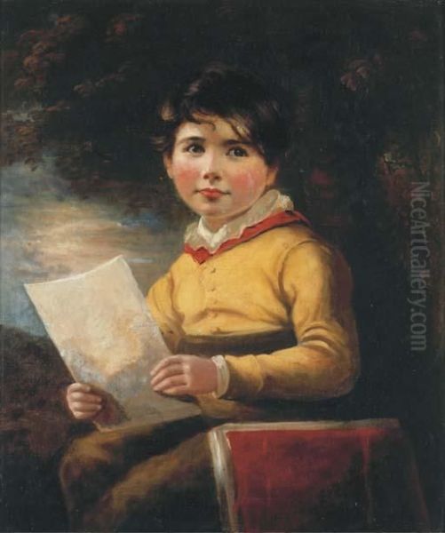 Portrait Of A Boy Oil Painting by George C. Watson