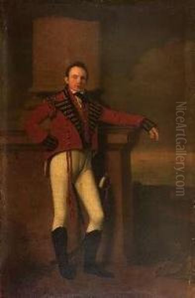 Full Length Portrait Of Major General Dudgeon, 58th Regiment Offoot Oil Painting by George C. Watson