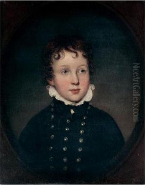 Portrait Of A Boy Oil Painting by George C. Watson