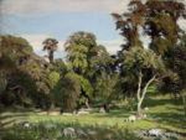 The Glade Oil Painting by George Spencer Watson