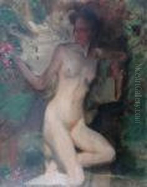 Nude Study Oil Painting by George Spencer Watson