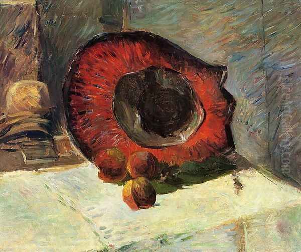 Red Hat Oil Painting by Paul Gauguin