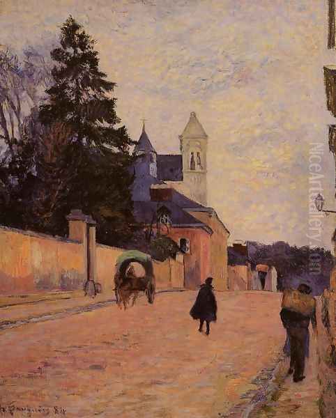 Street In Rouen Oil Painting by Paul Gauguin