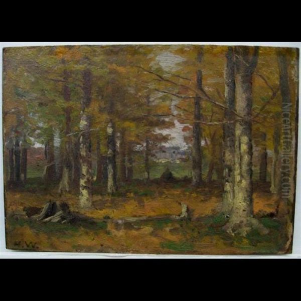 Woods At Noon Oil Painting by Homer Ransford Watson