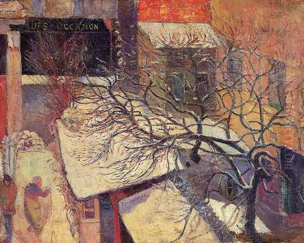 Paris In The Snow Oil Painting by Paul Gauguin