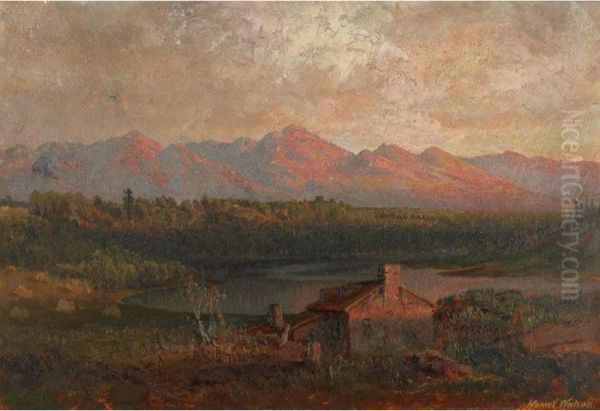 Homestead By A Lake Oil Painting by Homer Ransford Watson