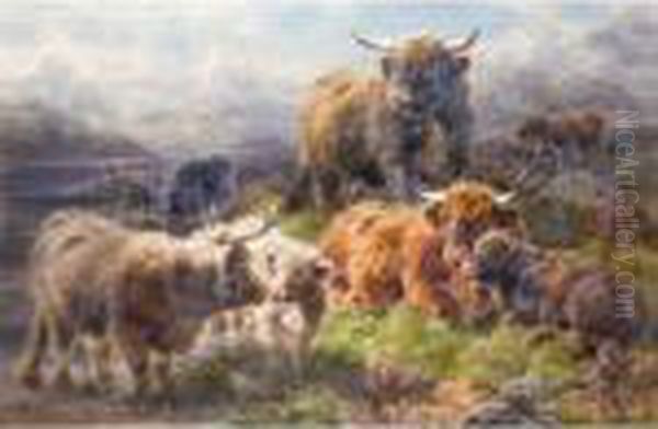 By The Side Of Loch Tay, Perthshire Oil Painting by William Watson