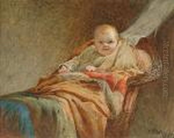 Portrait Of A Child Oil Painting by John Dawson Watson