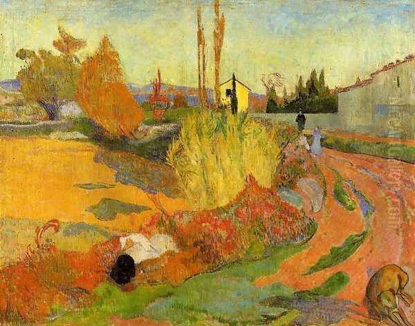 Landscape, Farmhouse in Arles Oil Painting by Paul Gauguin