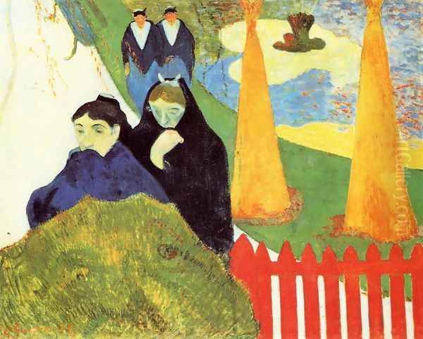 Old Women At Arles Aka Women From Arles In The Public Gardens The Mistral Oil Painting by Paul Gauguin