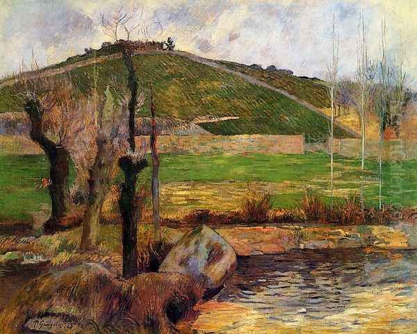 River Aven Below Mount Sainte Marguerite Oil Painting by Paul Gauguin