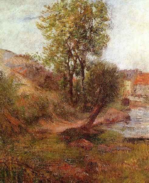 Willow By The Aven Oil Painting by Paul Gauguin