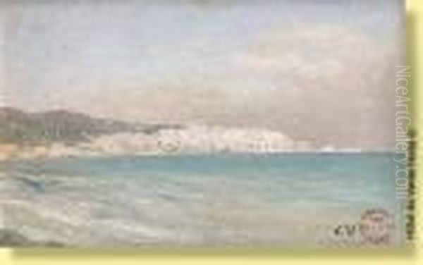 Vue Presumee De La Baie D'alger Oil Painting by Camille Wauters