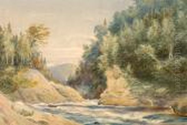 Port Neuf Rapids Oil Painting by Charles Jones Way